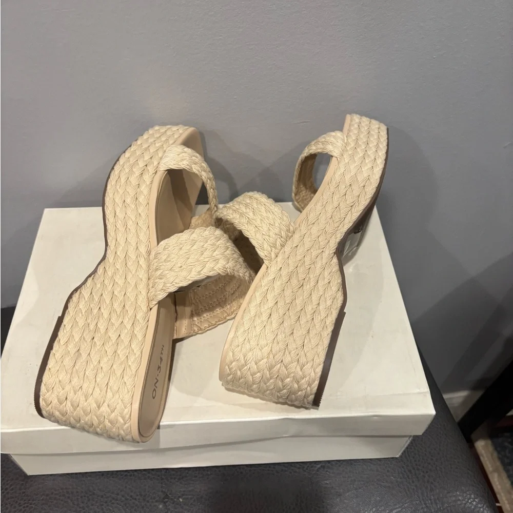On 34th Womens Norinarf Braided Slip On Platform Sandals #16